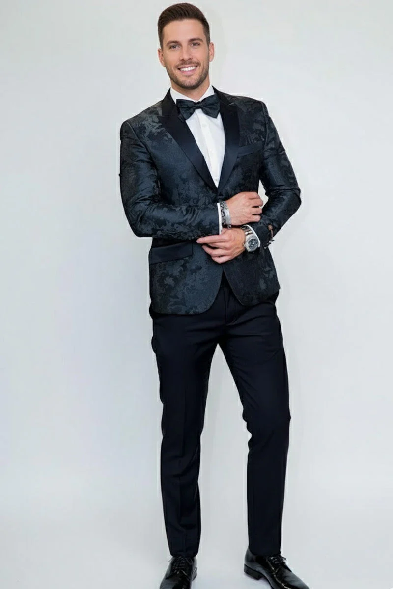 "Amsterdam" Black Tuxedo Jacket - Image 5