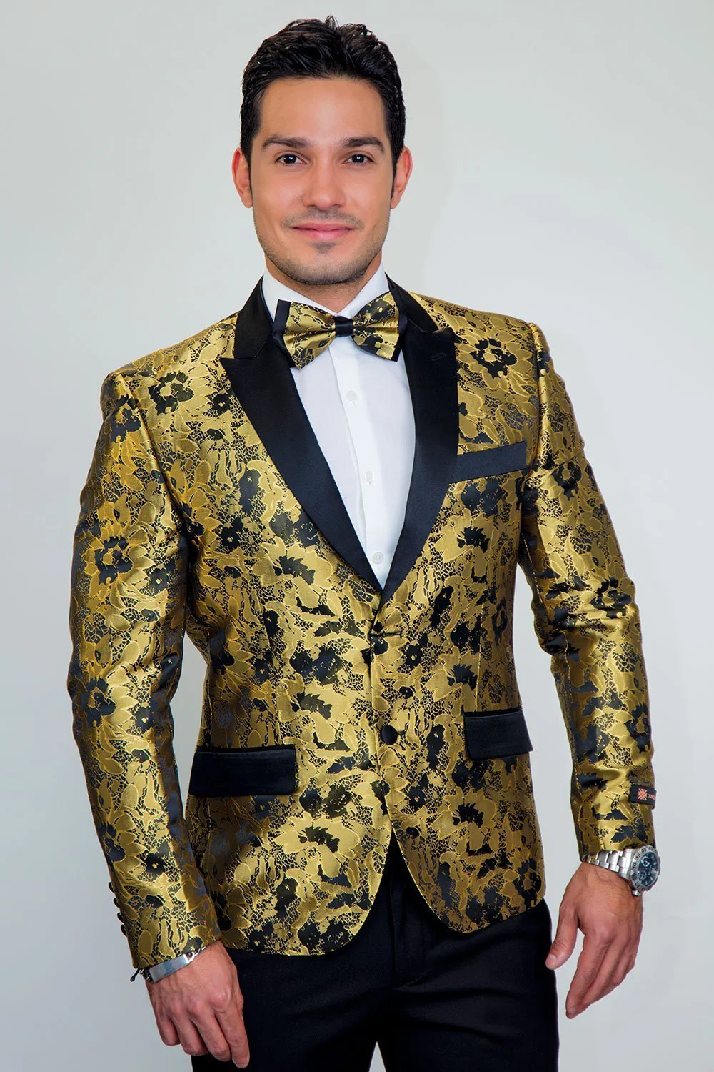 "Amsterdam" Gold Tuxedo Jacket - Image 4