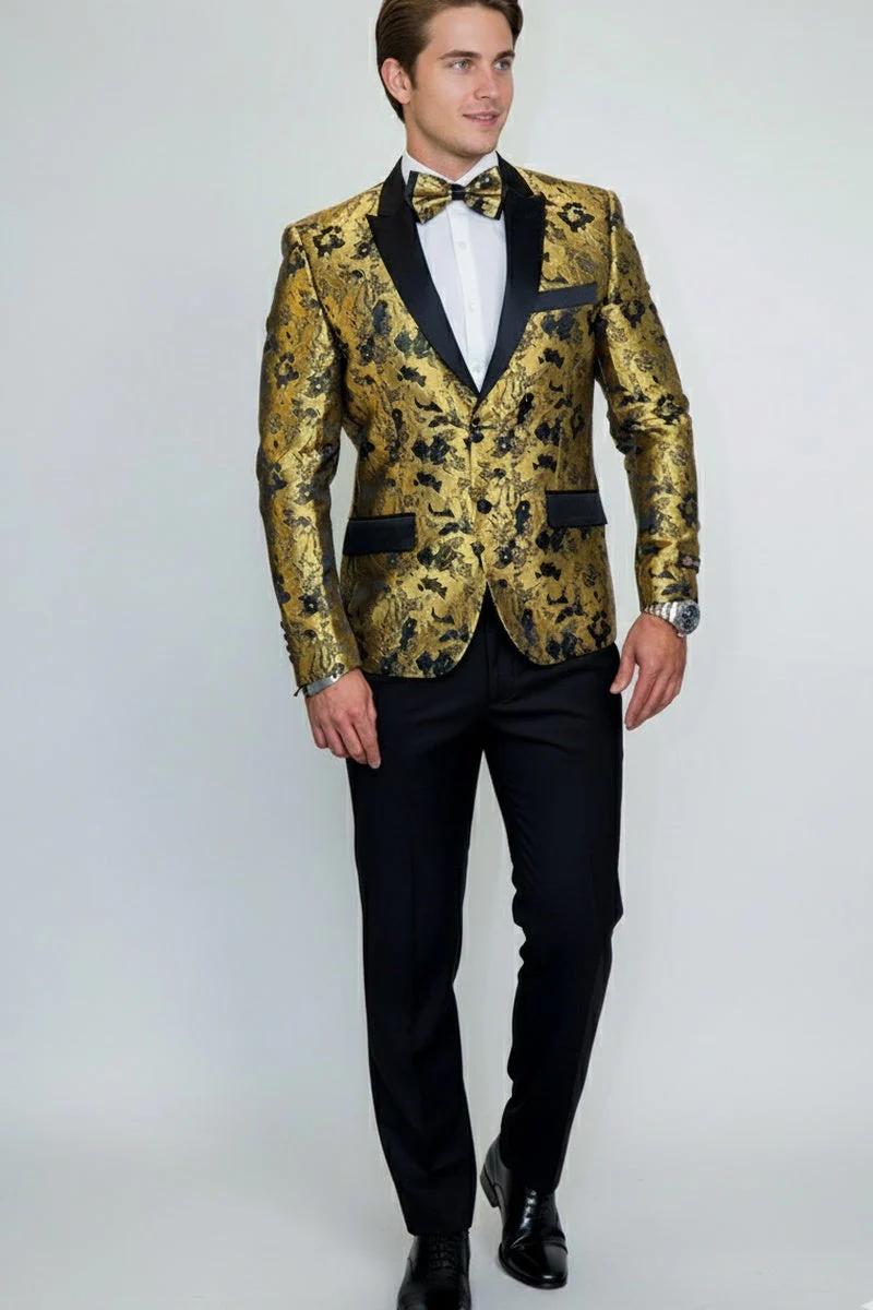 "Amsterdam" Gold Tuxedo Jacket - Image 6