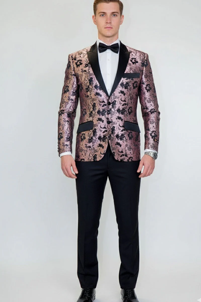 "Amsterdam" Pink Tuxedo Jacket - Image 5