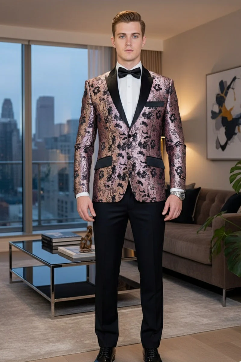 "Amsterdam" Pink Tuxedo Jacket - Image 6