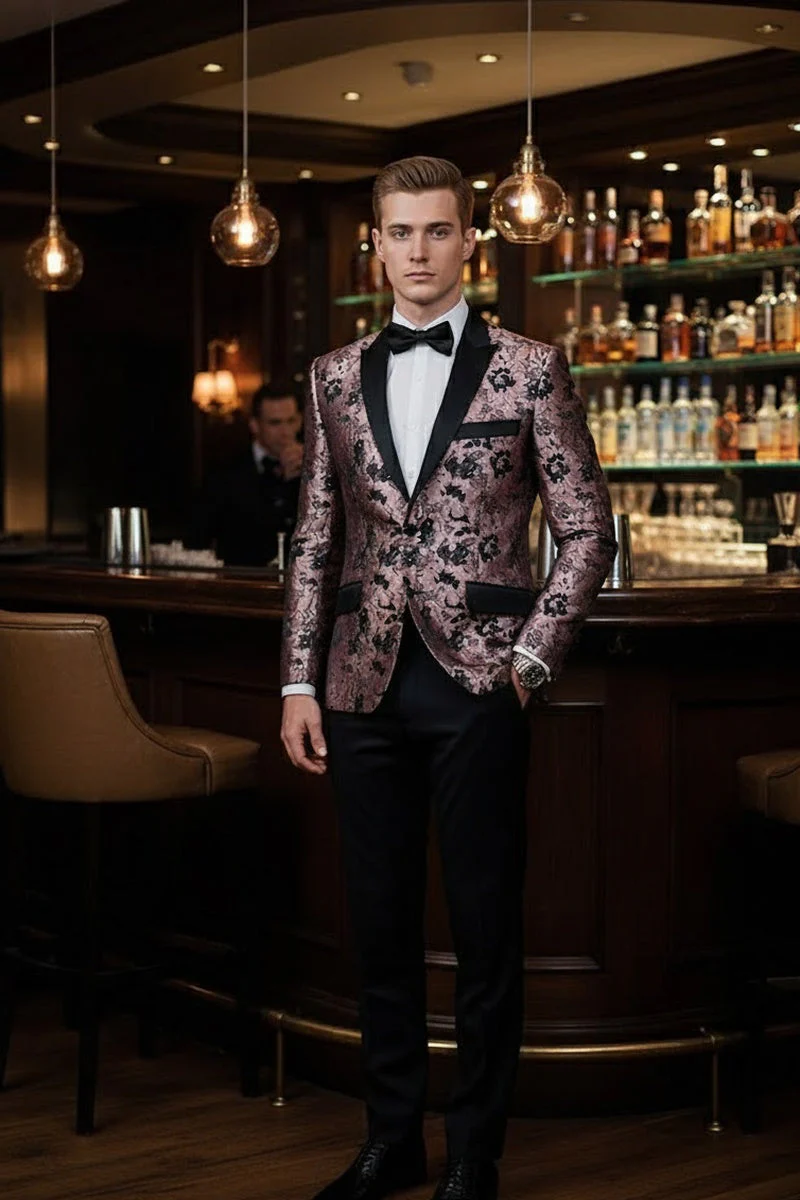 "Amsterdam" Pink Tuxedo Jacket - Image 7