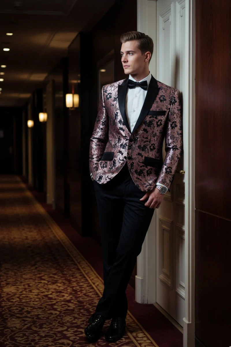 "Amsterdam" Pink Tuxedo Jacket - Image 8