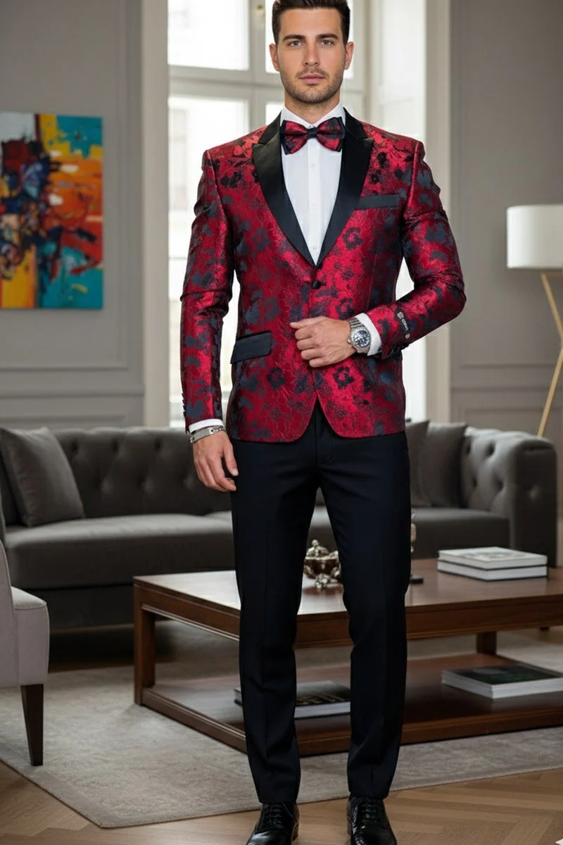"Amsterdam" Red Tuxedo Jacket - Image 6
