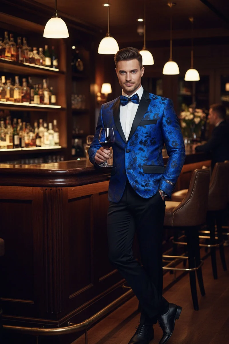 "Amsterdam" Royal Blue Tuxedo Jacket - Image 10