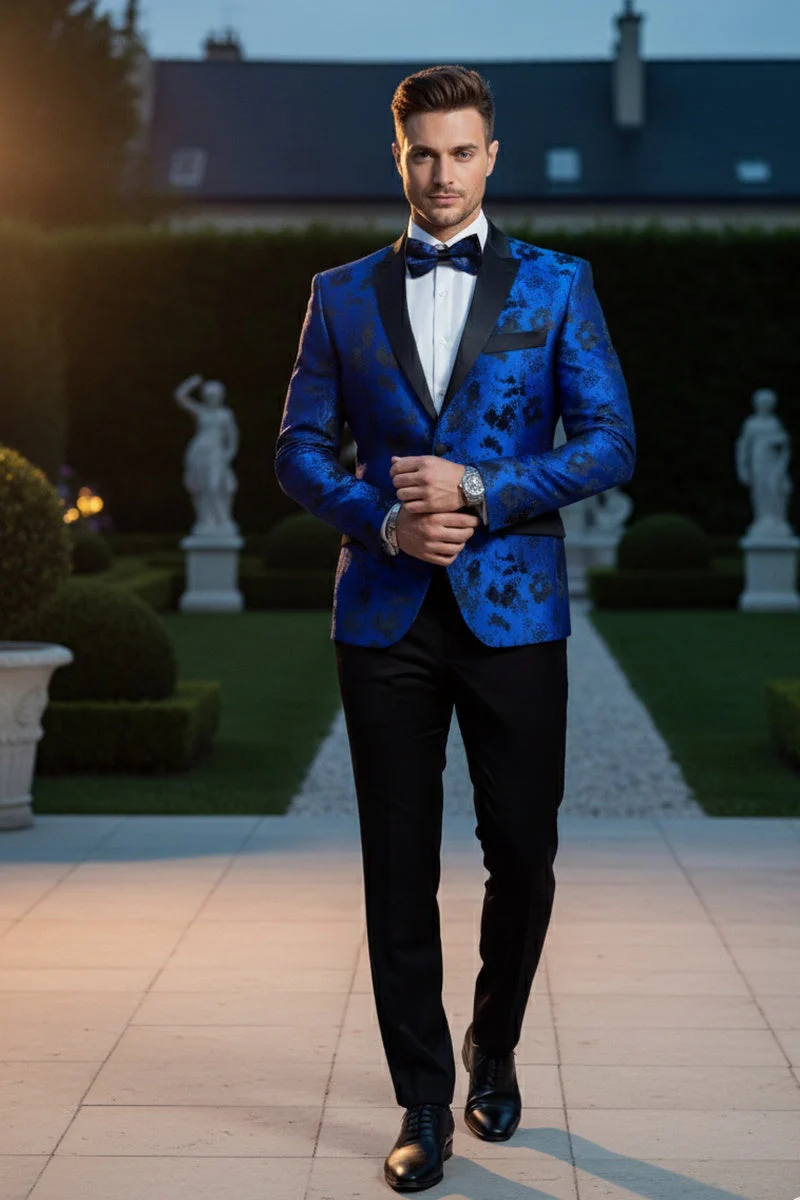 "Amsterdam" Royal Blue Tuxedo Jacket - Image 11