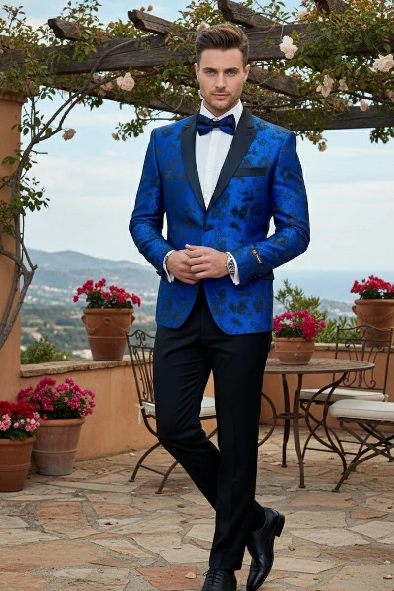"Amsterdam" Royal Blue Tuxedo Jacket - Image 12