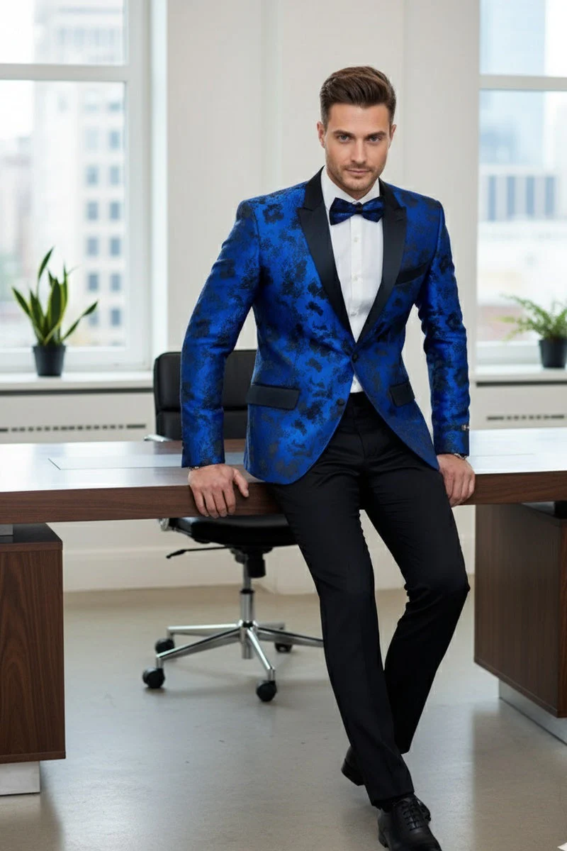 "Amsterdam" Royal Blue Tuxedo Jacket - Image 7