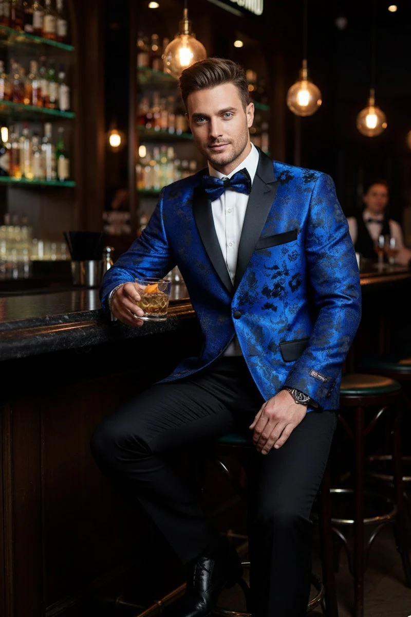 "Amsterdam" Royal Blue Tuxedo Jacket - Image 8