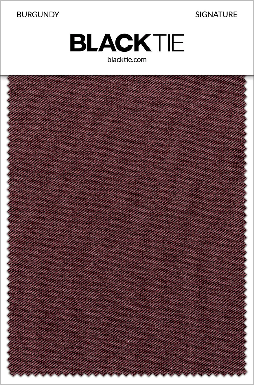 "Monte" Burgundy Plain Front Pants - Image 3