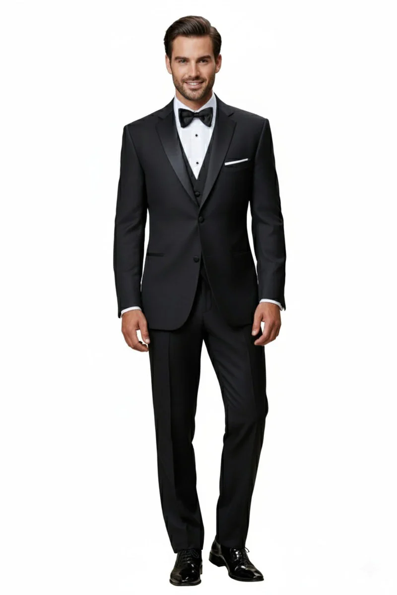 "Kingston" Black Tuxedo Jacket (Separates) - Image 14