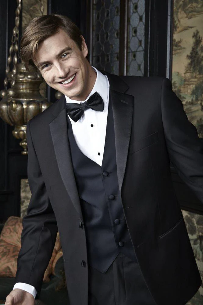 "Kingston" Black Tuxedo Jacket (Separates) - Image 7