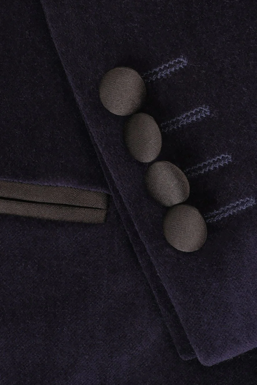 "Liam" Navy Velvet Jacket - Image 3