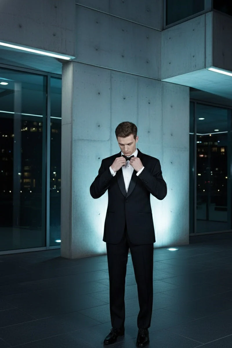 "London" Black Tuxedo Jacket (Separates) - Image 12