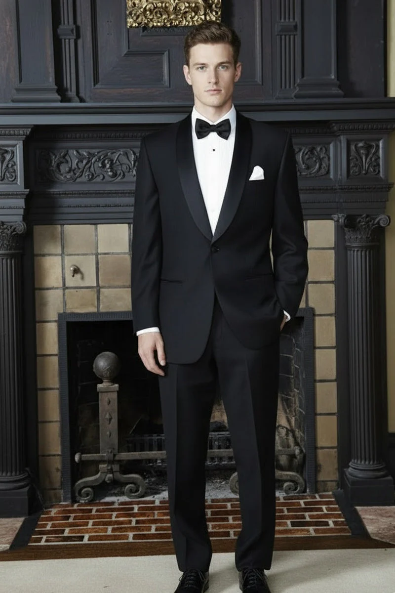 "London" Black Tuxedo Jacket (Separates) - Image 13