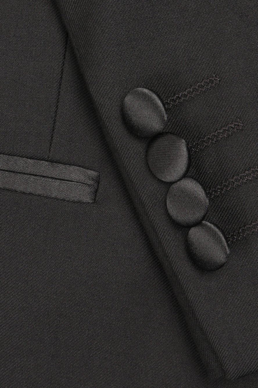 "Milan" Black Tuxedo Jacket - Image 3