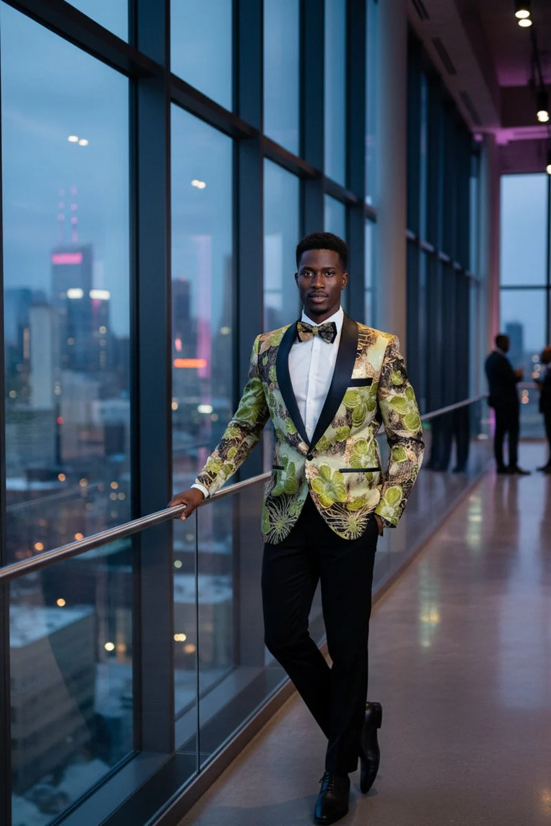 "Monte Carlo" Green Tuxedo Jacket - Image 10