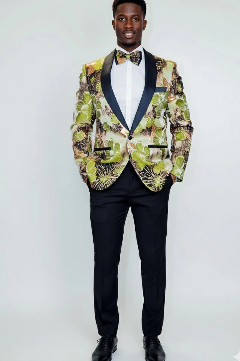 "Monte Carlo" Green Tuxedo Jacket - Image 4