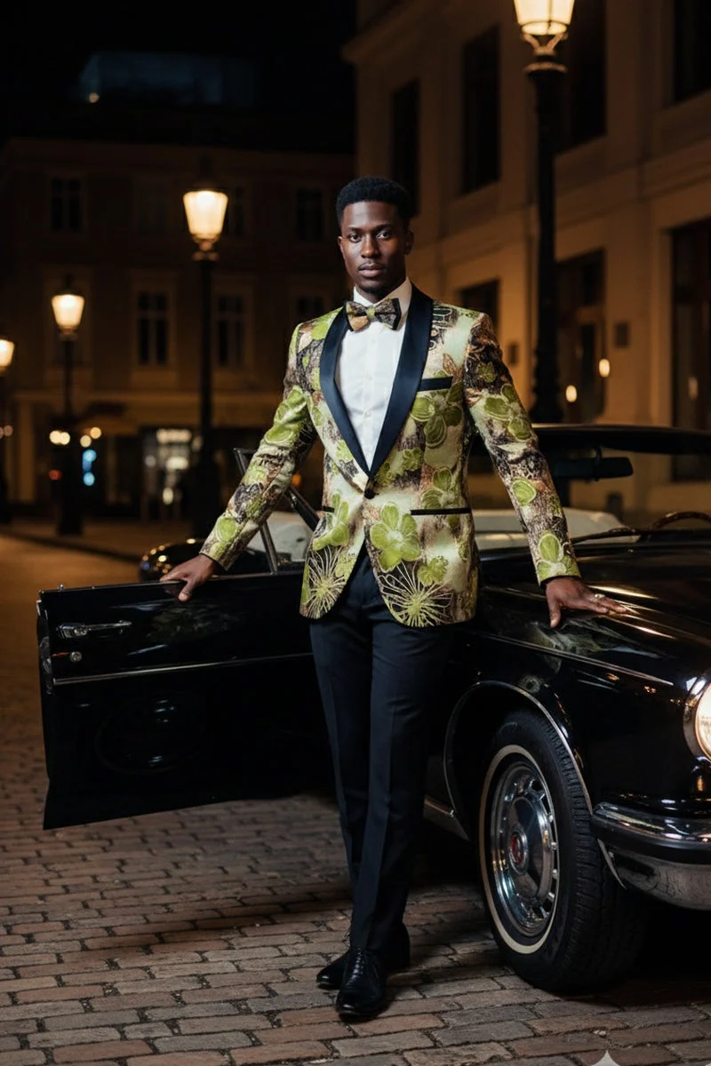 "Monte Carlo" Green Tuxedo Jacket - Image 5