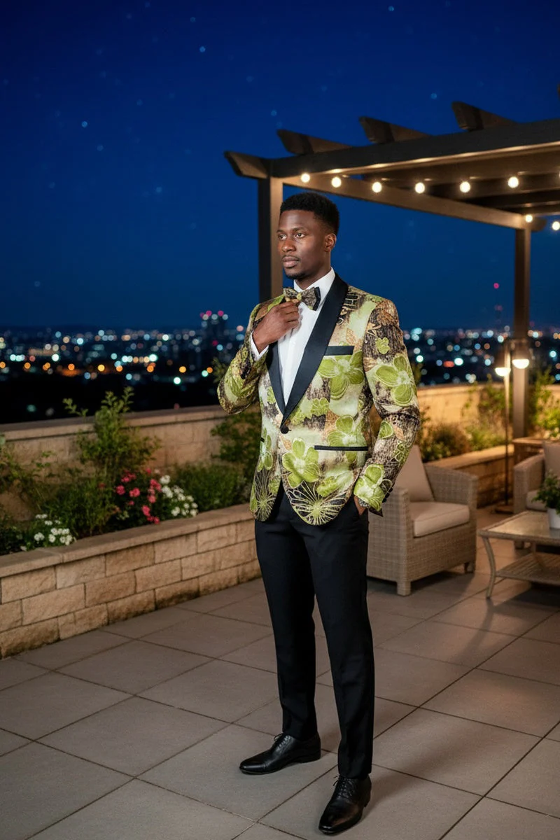 "Monte Carlo" Green Tuxedo Jacket - Image 6
