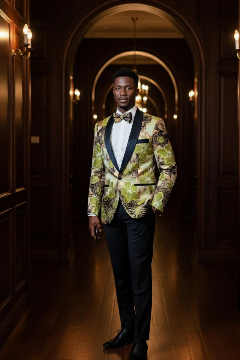 "Monte Carlo" Green Tuxedo Jacket - Image 8