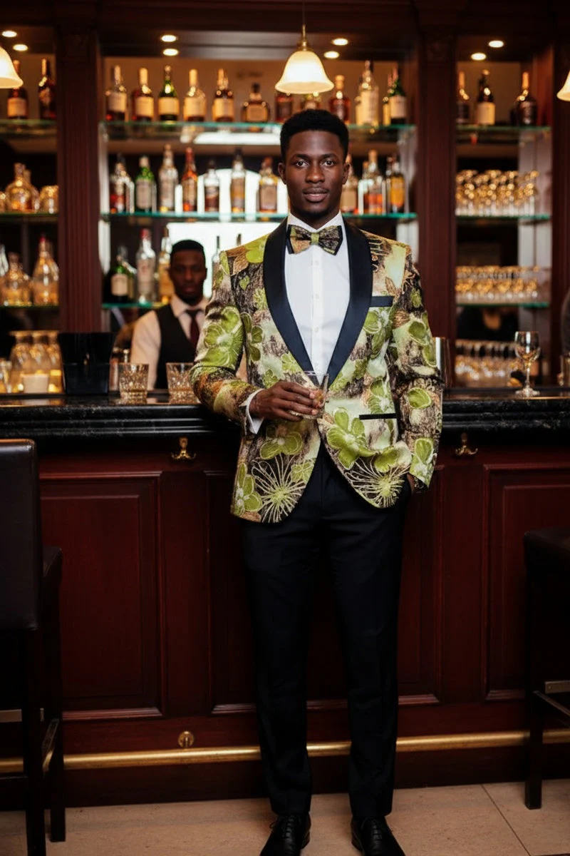 "Monte Carlo" Green Tuxedo Jacket - Image 9