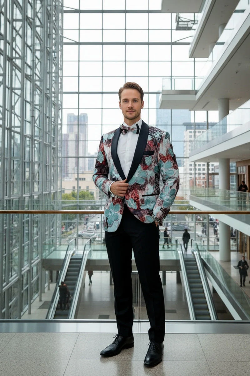 "Monte Carlo" Red Tuxedo Jacket - Image 10