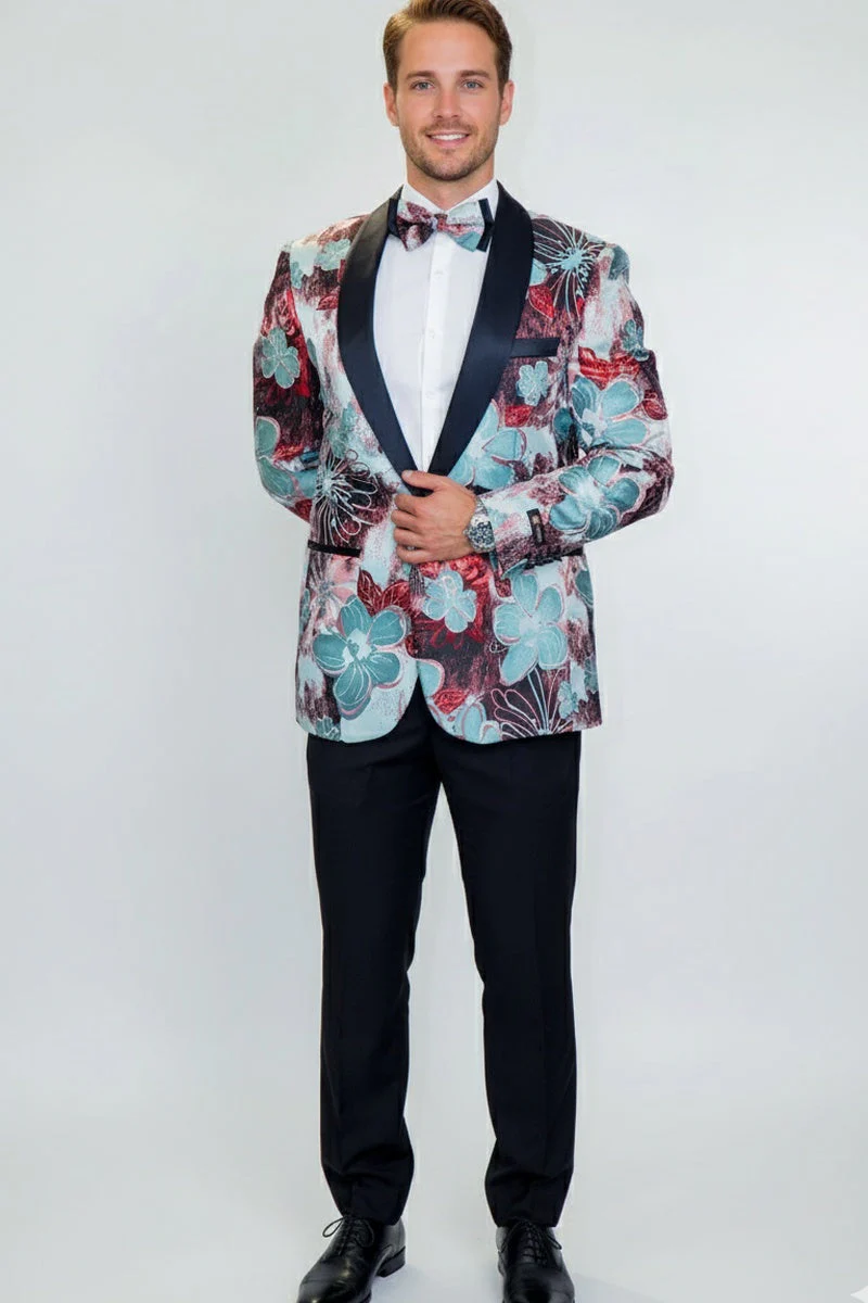 "Monte Carlo" Red Tuxedo Jacket - Image 3