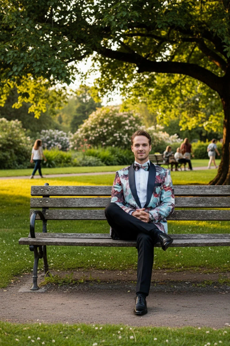 "Monte Carlo" Red Tuxedo Jacket - Image 8