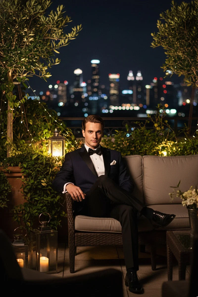 "Vermont" Midnight Blue Tuxedo Jacket (Separates) - Image 10