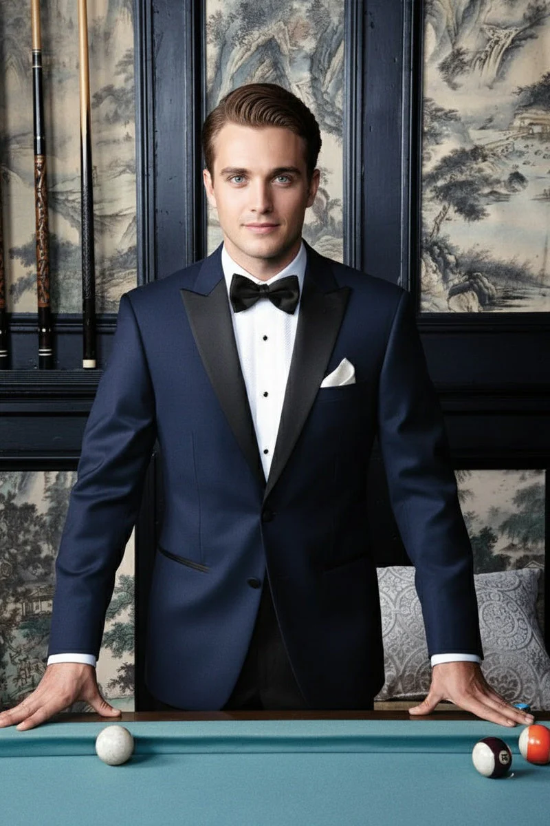 "Vermont" Midnight Blue Tuxedo Jacket (Separates) - Image 4