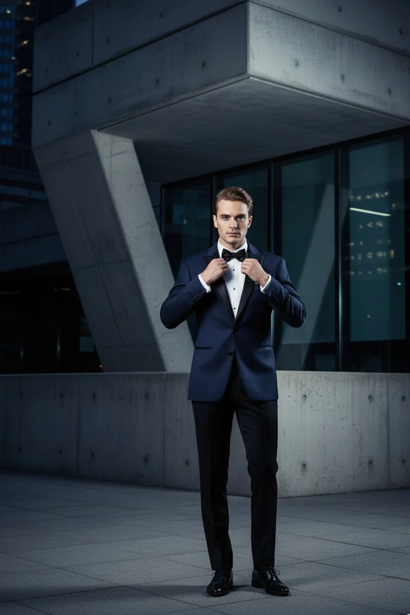 "Vermont" Midnight Blue Tuxedo Jacket (Separates) - Image 7