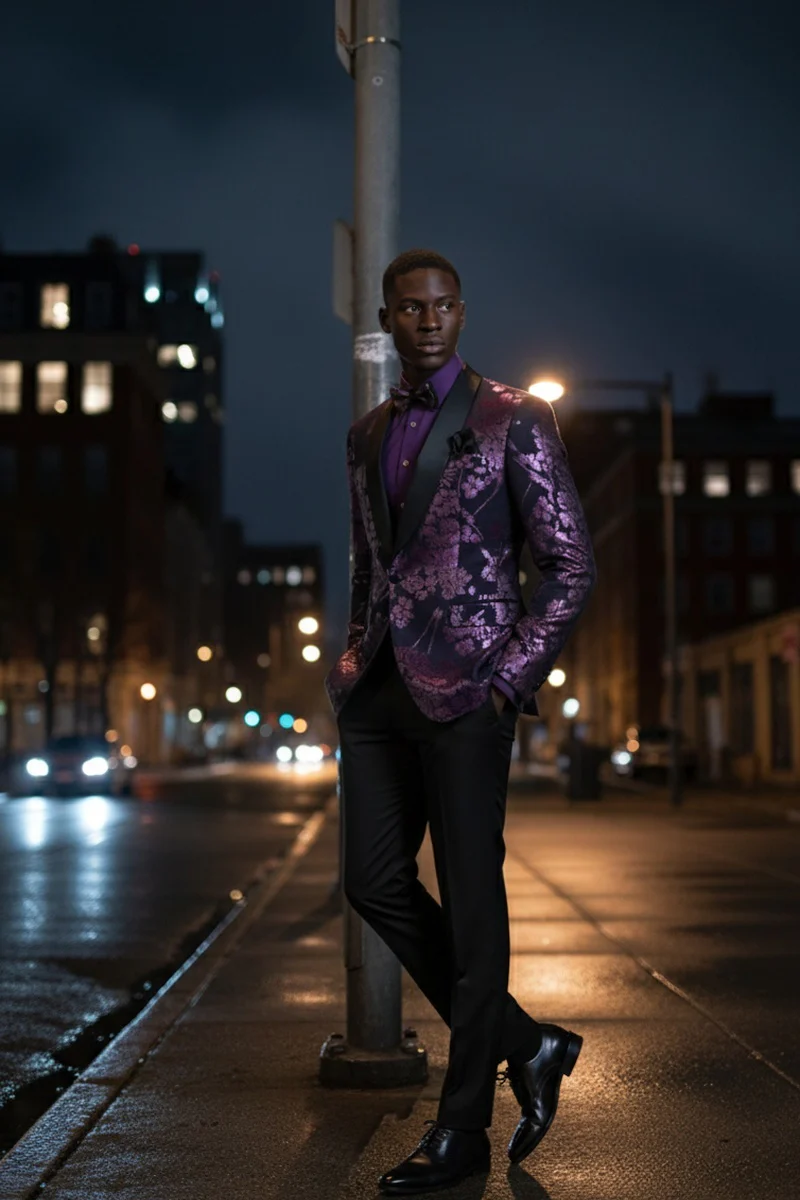 "Fusion" Lavender Tuxedo Jacket (Separates) - Image 4