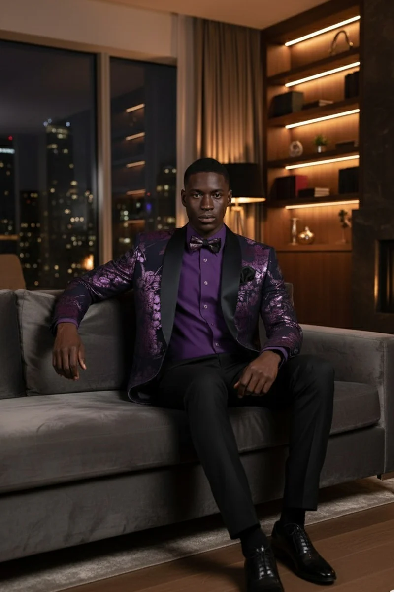 "Fusion" Lavender Tuxedo Jacket (Separates) - Image 6