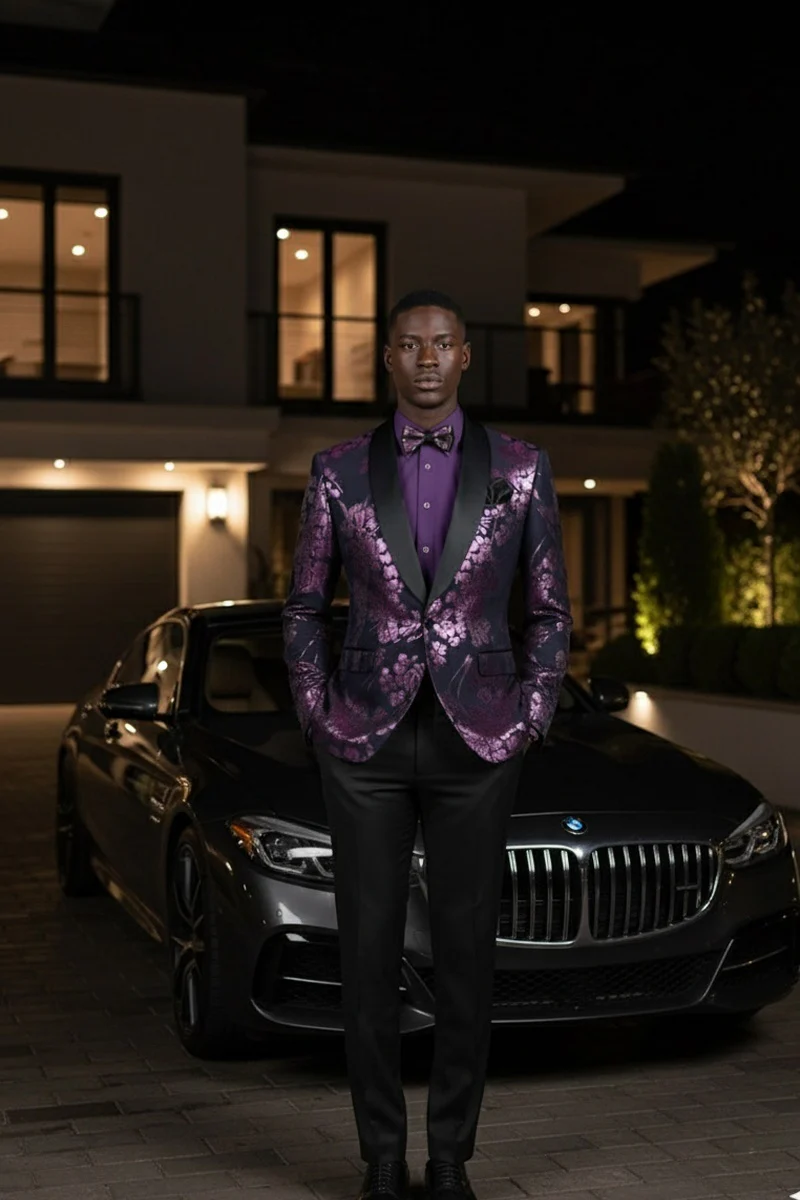 "Fusion" Lavender Tuxedo Jacket (Separates) - Image 7