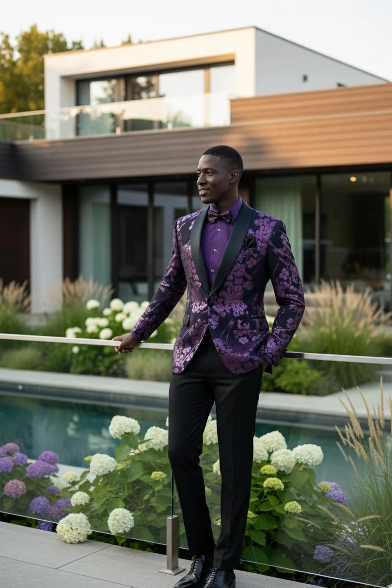"Fusion" Lavender Tuxedo Jacket (Separates) - Image 9