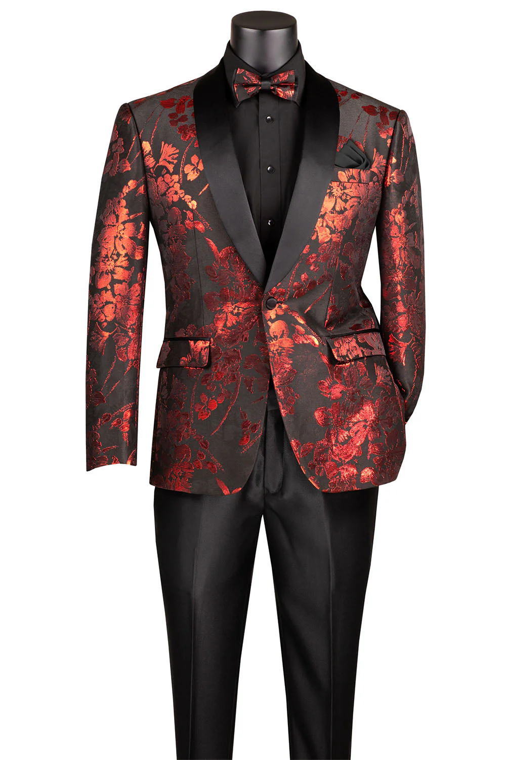 "Fusion" Red Tuxedo Jacket (Separates) - Image 10