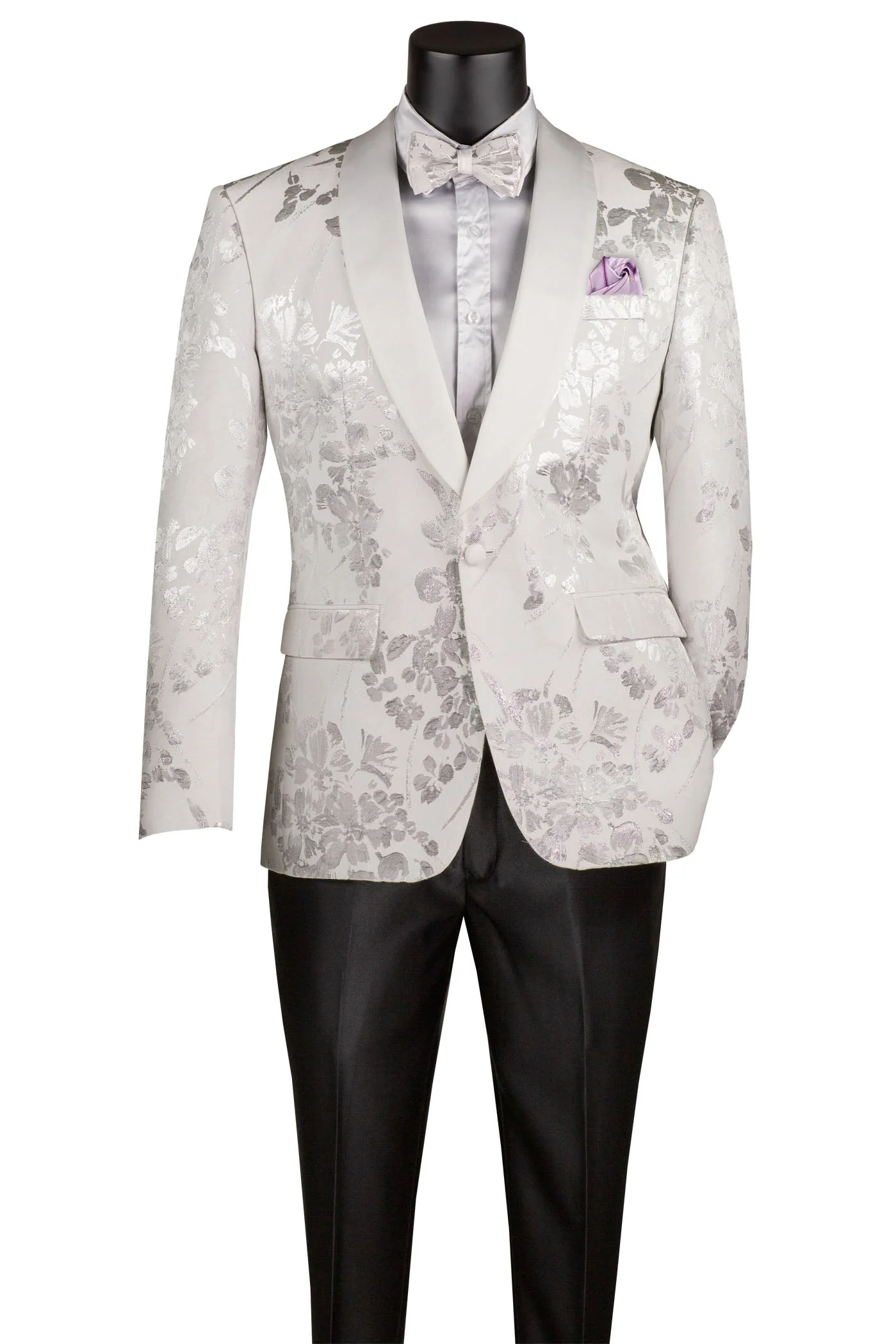 "Fusion" White Tuxedo Jacket (Separates) - Image 13